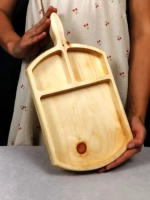 Деревянная менажница из кедра для подачи, сервировки