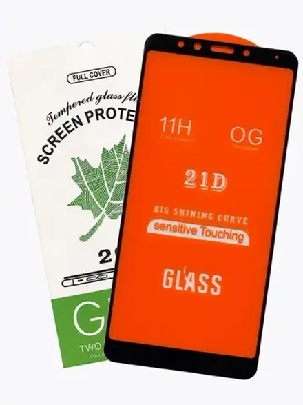 Защитное стекло Glass для Xiaomi Redmi 5, полный клей 21D, черная рамка