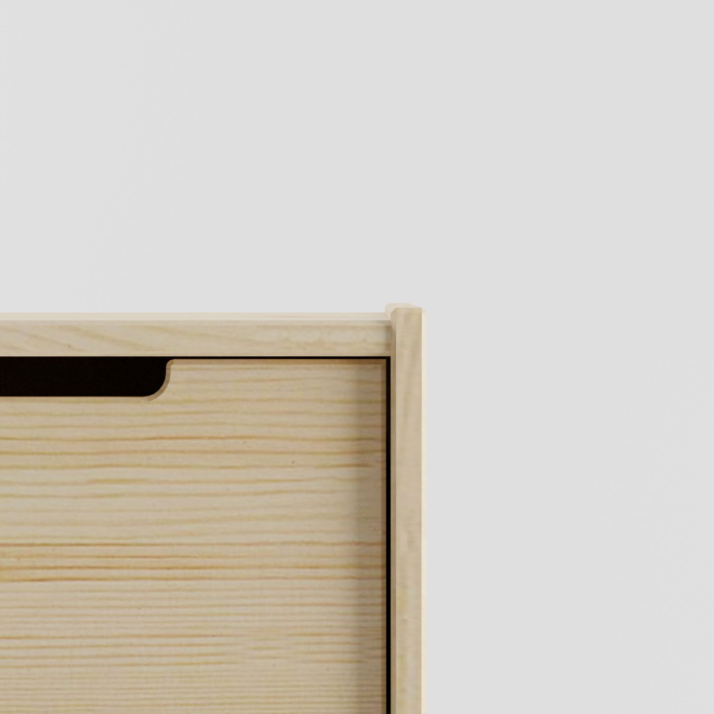 Комод, 62х30х90, Раст, для одежды и игрушек, с ящиками, массив сосны, без отделки, IKEA