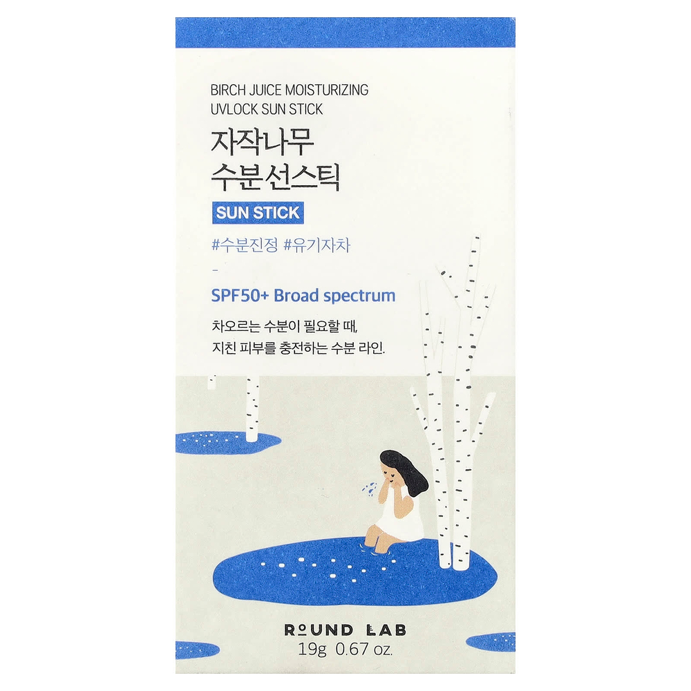 Round Lab, увлажняющий солнцезащитный стик с березовым соком, UVLock, SPF 50+, 19 г (0,67 унции)