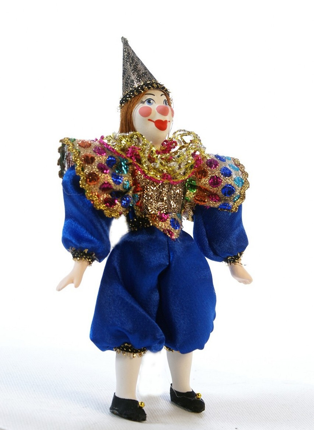 Кукла фарфоровая Клоун на елку