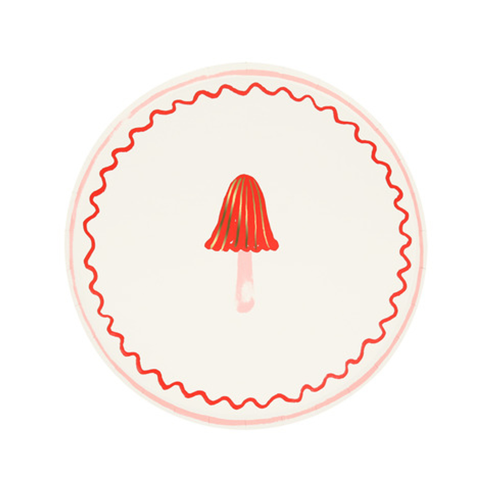 Тарелки маленькие "Мухоморы" 8 шт.