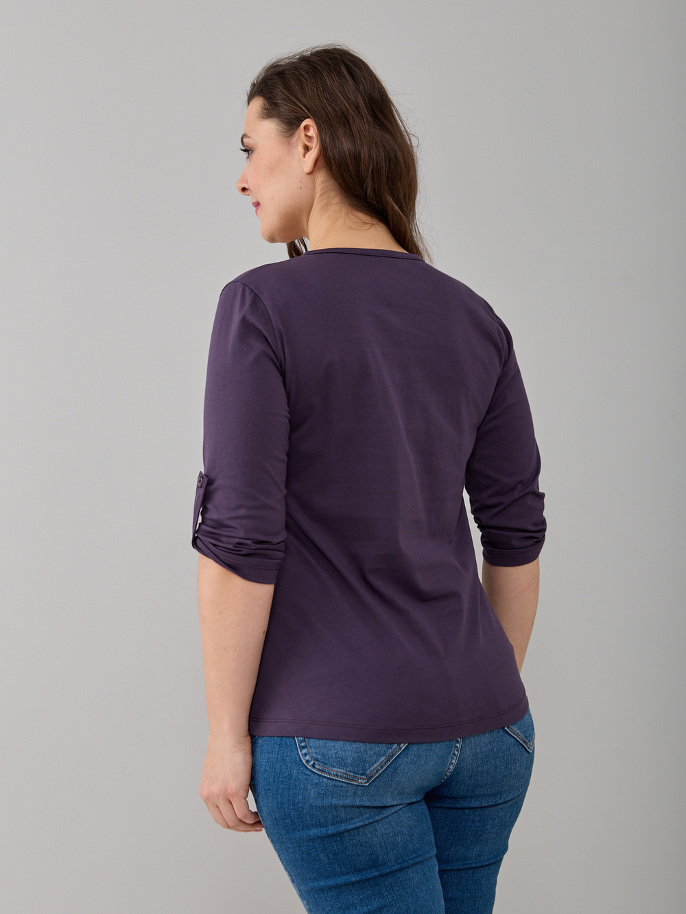 Лонгслив ЛНк-005/баклажан