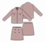 SAMPLE костюм жакет+юбка в стиле Шанель