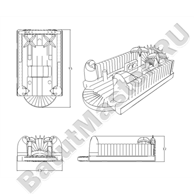Коммерческий надувной батут "Попугай 2"