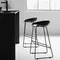 Полубарный стул Noel черный с черными ножками