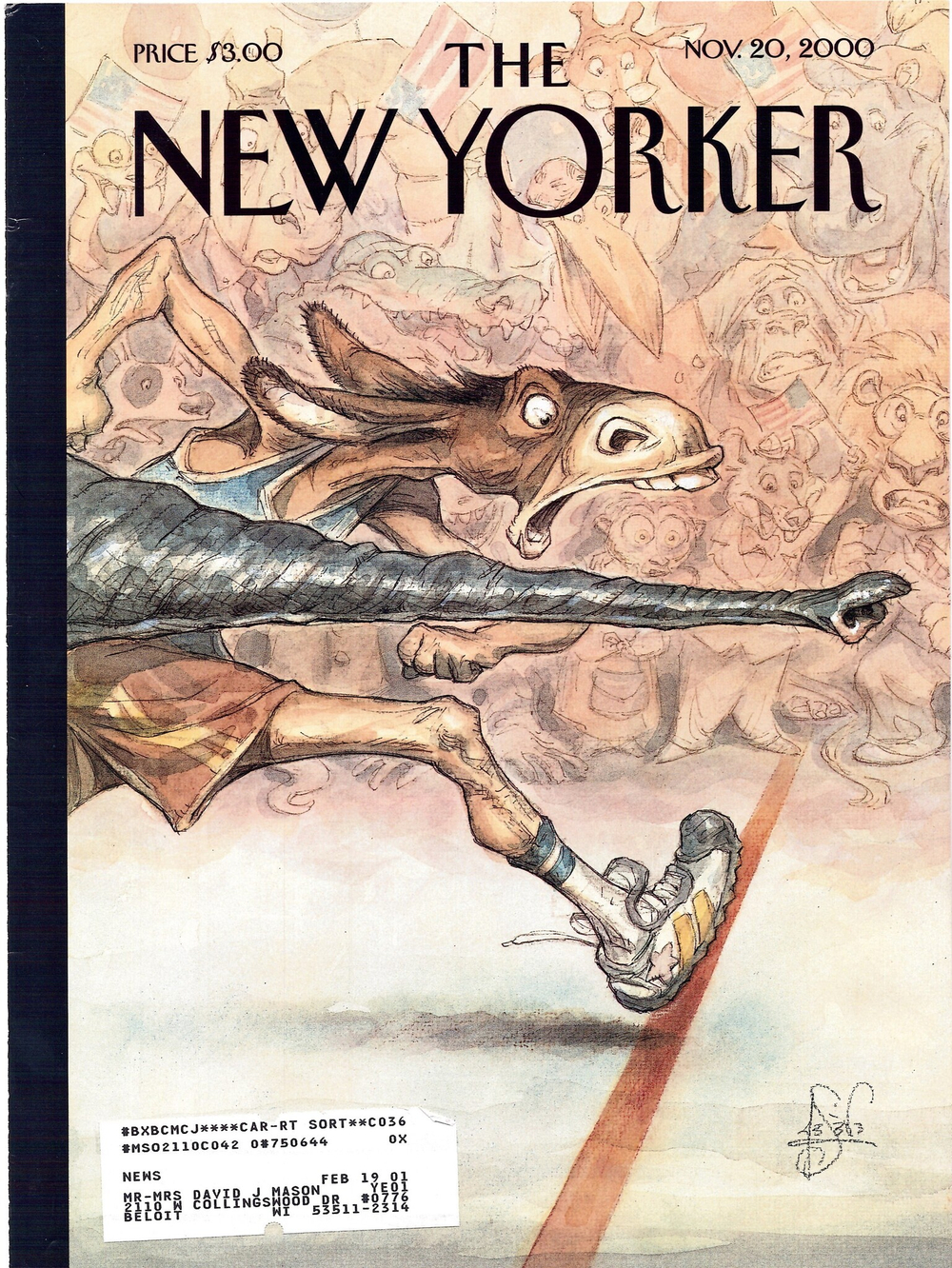 Журнал The New Yorker 20-11-2000, обложка