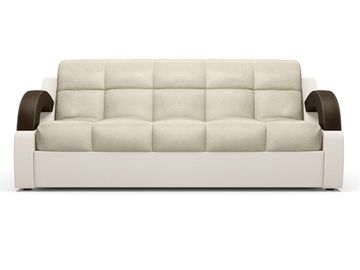 Диван Мадрид 1,8 - Velutto 17 бежевый/беж кожзам/ коричневая накладка