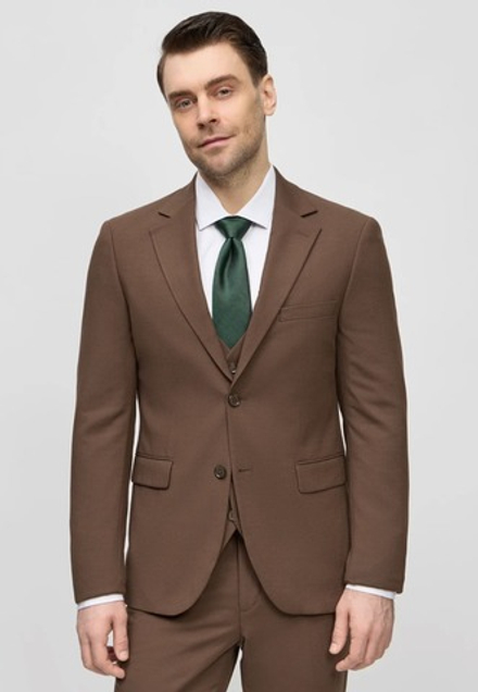 Мужской классический костюм (коричневый) В74