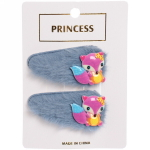 Зажимы для волос детские 2 шт «Boom- Лисичка Соня», микс 4 цвета, 5,5*2,5 см