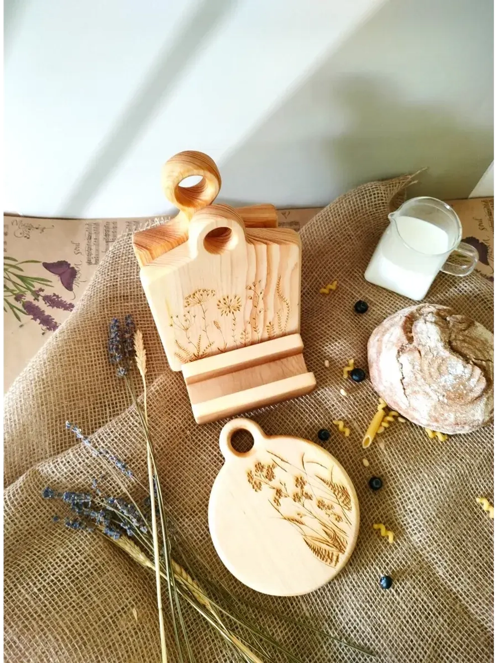 Набор досок разделочных из дерева сервировочных 3 шт.