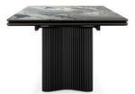 Керамический стол Woodville Мален 240x110 mineral stone baldoser, черный, ножки черные