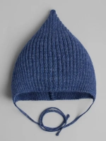 Чепчик детский вязаный на завязках