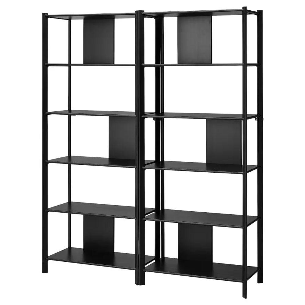 Комбинация стеллажей - IKEA JÄTTESTA/JATTESTA, 160х40х194 см, черный, ЙЕТТЕСТА ИКЕА