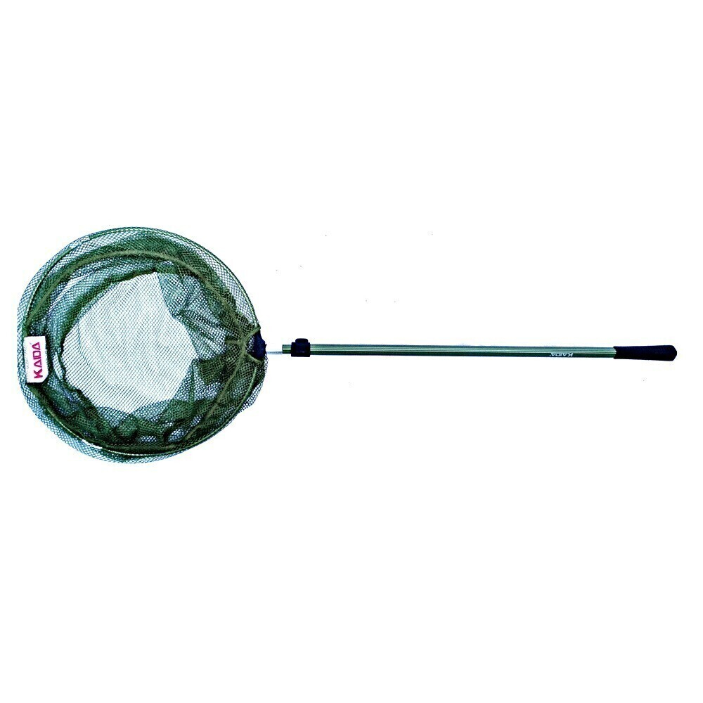 Подсачек круглый разборный телескопический, сетчатая ткань зеленая Kaida