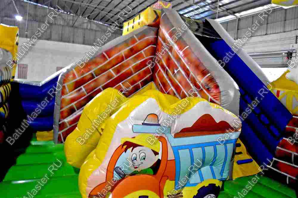 Коммерческий надувной батут "Строители"