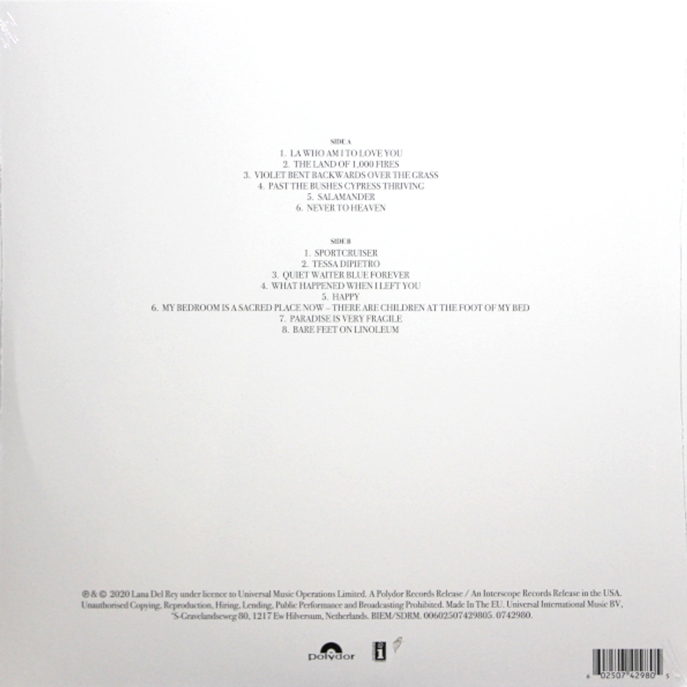 Lana Del Rey / Violet Bent Backwards Over The Grass (LP)