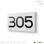 Номер на дверь 305, табличка на дверь для офиса, квартиры, кабинета, аудитории, склада, белая 120х70 мм, Айдентика Технолоджи