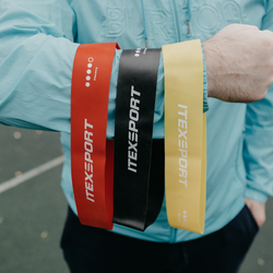 ITEX SPORT резинки для фитнеса, эспандер ленточный (набор 5 шт., сопротивление до 25 кг), оптом