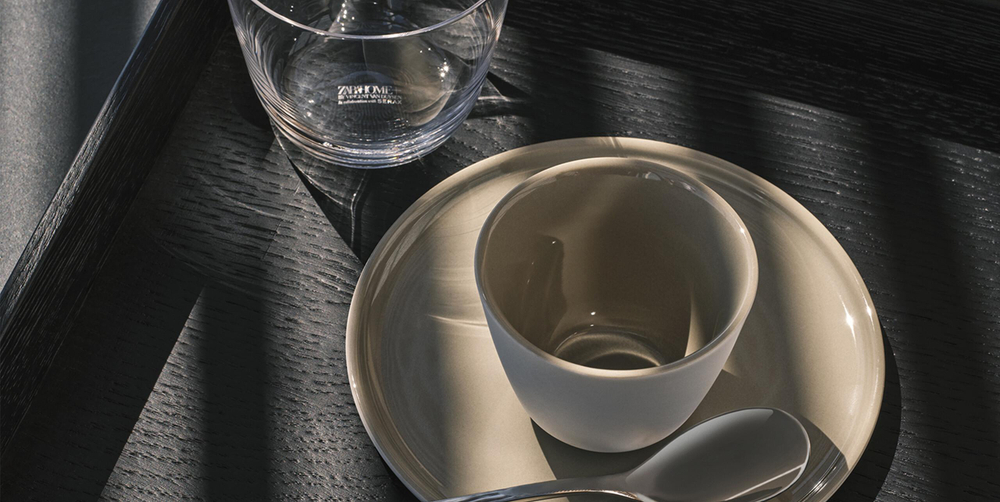 Zara Home Поднос из дерева, цвет бежевый, 25 см