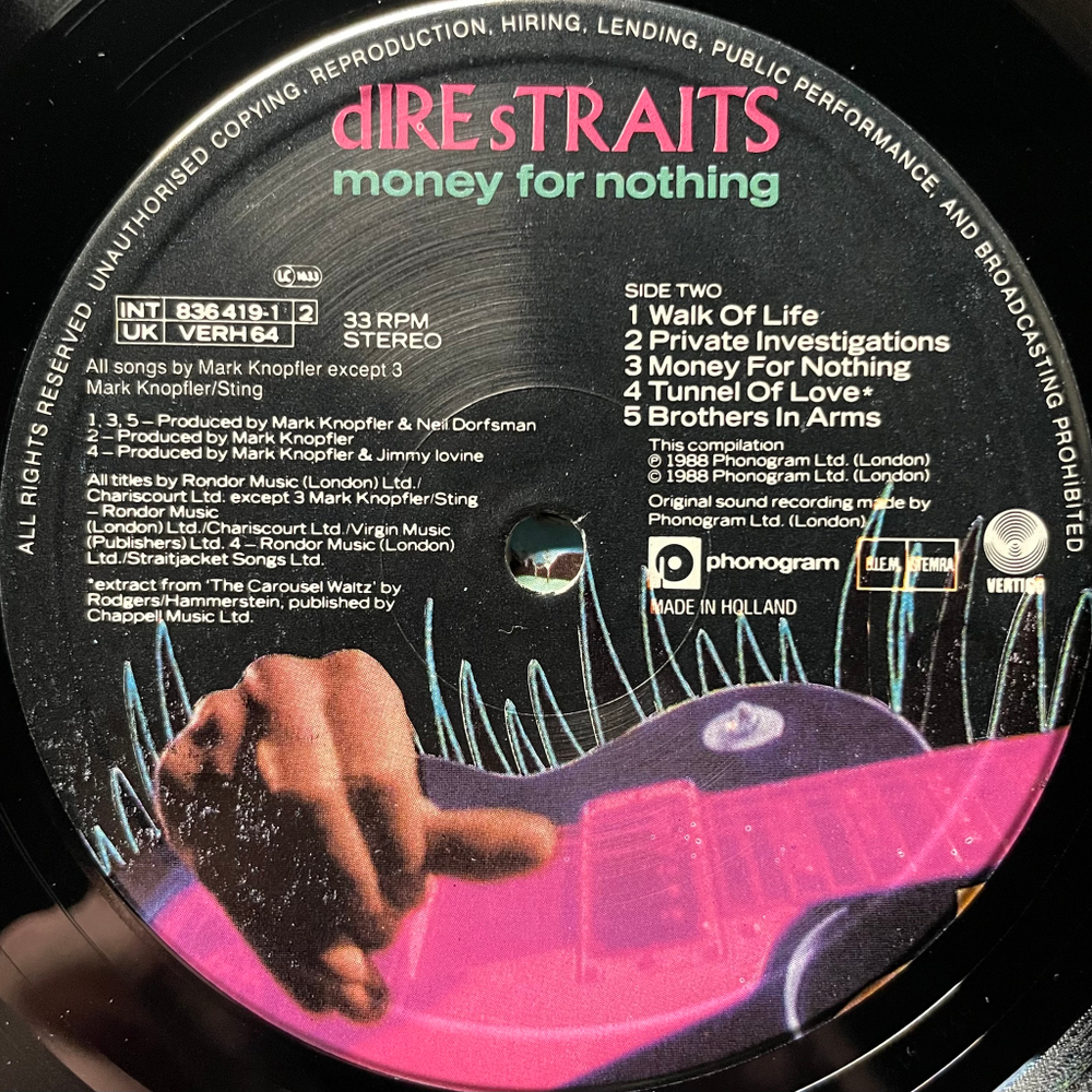 Dire Straits - Money For Nothing (Голландия 1988г.)