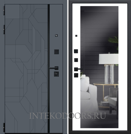 Верона Графит с зеркалом