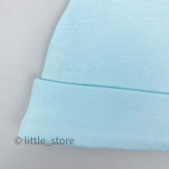 Шапка однослойная "Звери" голубая вода