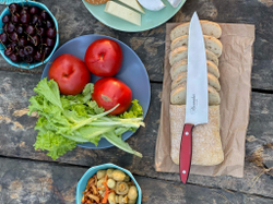 🏆Кухонный нож Alexander S AUS-8 Red G10