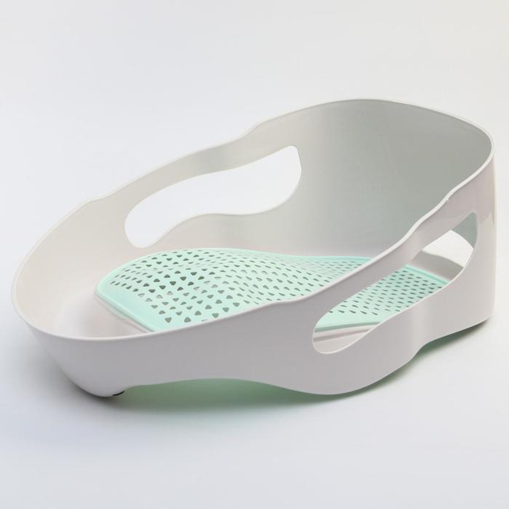 6895052 Горка для купания, цвет белый/зеленый