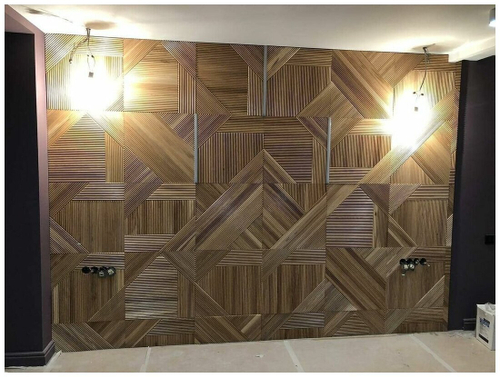 Рифленые стеновые панели из Ясеня