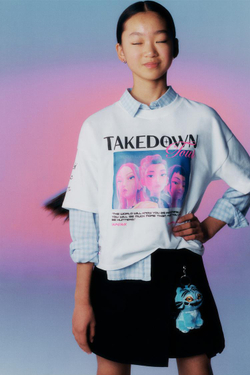 ZARA ФУТБОЛКА KPOP DEMON HUNTERS™ NETFLIX © С ПРИНТОМ, БЕЛЫЙ