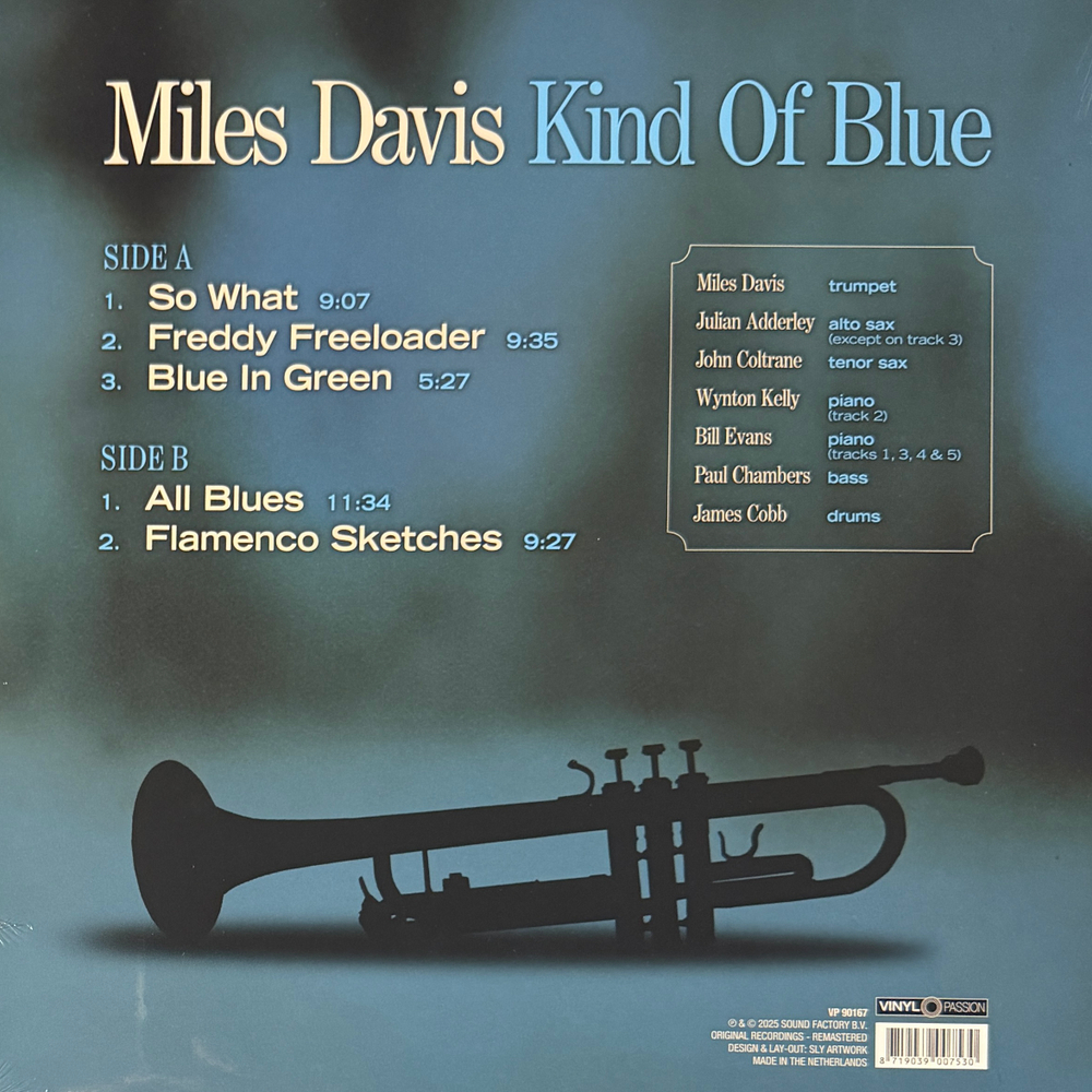 Miles Davis ‎– Kind Of Blue (Голландия 2025г.) Blue Т