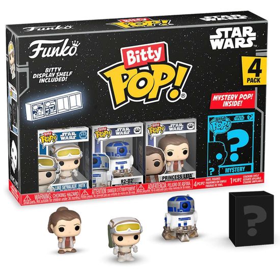Фигурка Funko Bitty POP! Star Wars S2 Luke+R2-D2+Princess Leia+Mystery (1 of 4) 4PK 83668 / Фигурка Фанко Битти Поп! по мотивам вселенной "Звездные войны"
