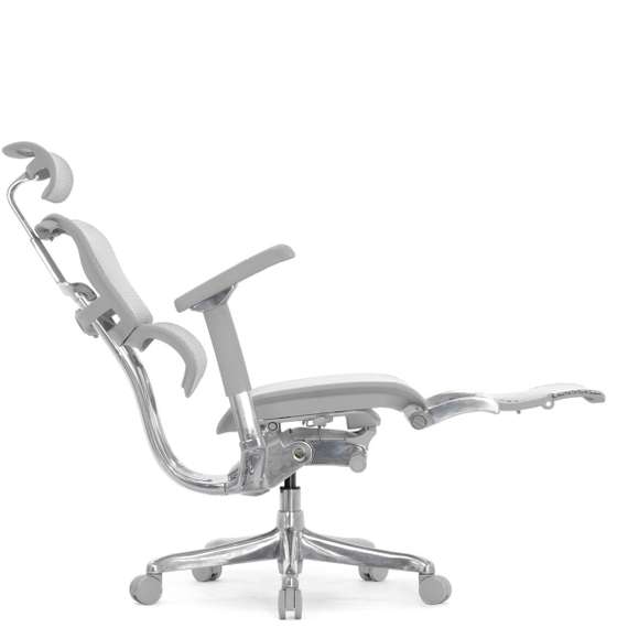 Кресло FALTO Ergohuman Elite 2 с подножкой ( серый каркас /сетка светлаяT-168-B2 Natural)