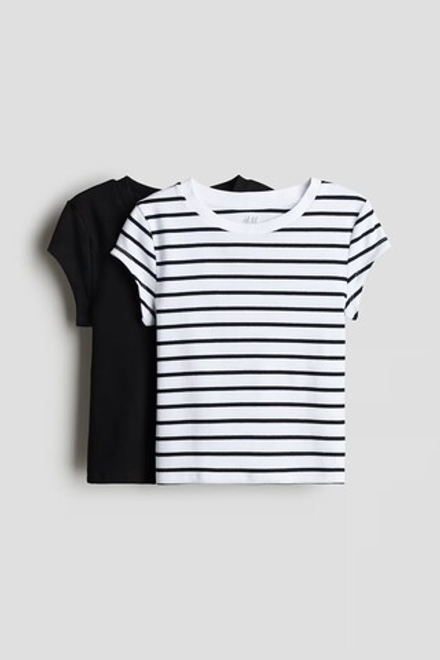 H&M Набор из 2 хлопковых футболок, полоски