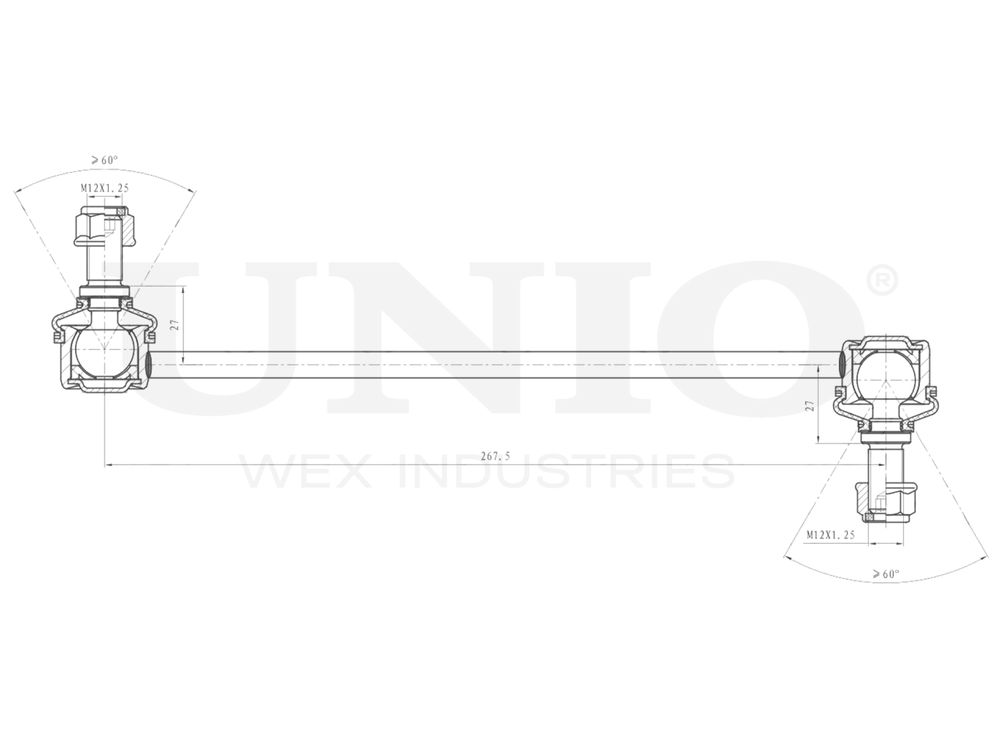 Стойка стабилизатора передняя UNIO SSP-50109