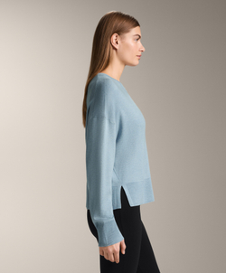 Oysho Джемпер с круглым вырезом, небесно-голубой