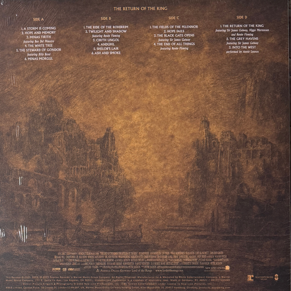 The Lord Of The Rings: The Return Of The King 2LP (Германия 2025г.) Clear Т