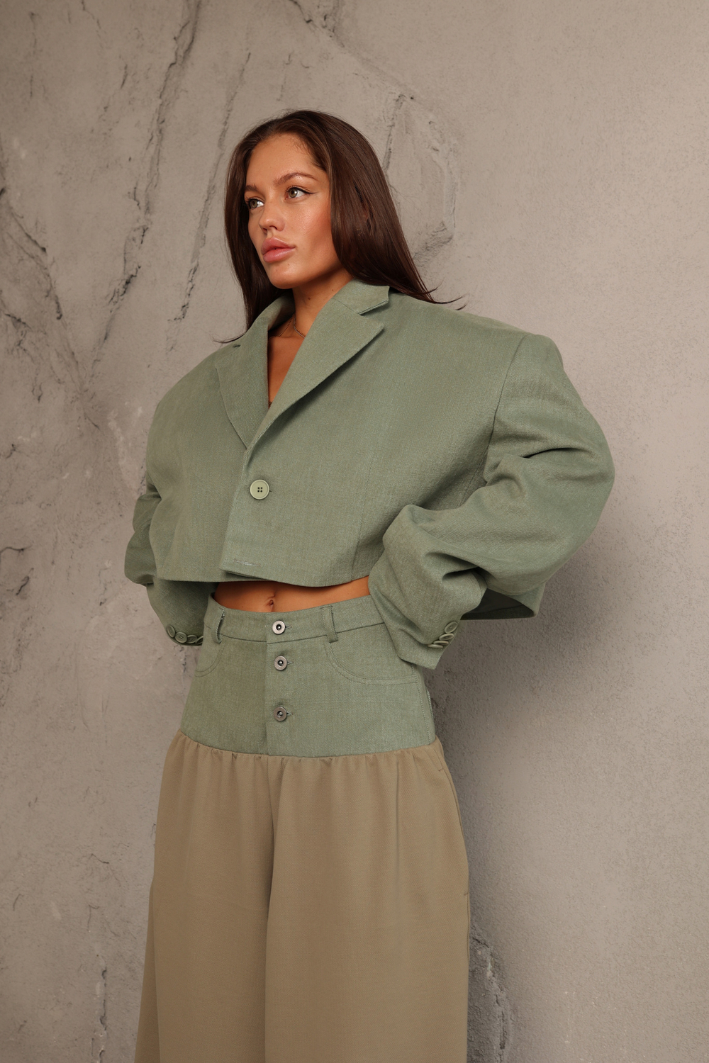 Брюки комбинированные