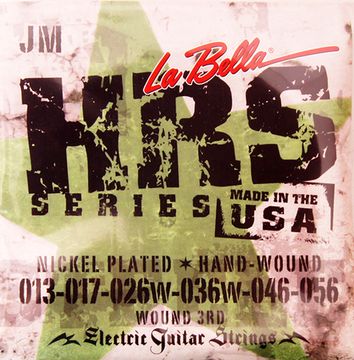 Струны для электрогитары, никелированные, Jazz Med, 13-56, La Bella HRS-JM Hard Rockin Steel
