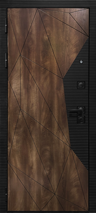 Железная входная дверь Дуб коньяк с патиной/Белый ral 9003 - 1017