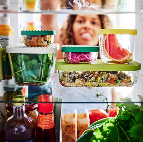 ХАВСТОБИС HAVSTOBIS Набор контейнеров с крышками 5 шт, прозрачные/разноцветные