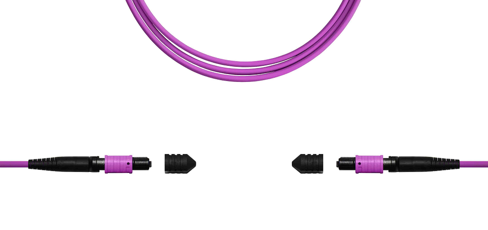Волоконно-оптическая сборка 50/125, 12 волокон TELCORD ШОС-3.0-12-MPO/U(f)-MPO/U(f)-B-MM504-3м-LSZH-MG