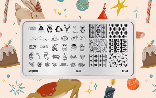 GO! Stamp Пластина для стемпинга 144 Xmas