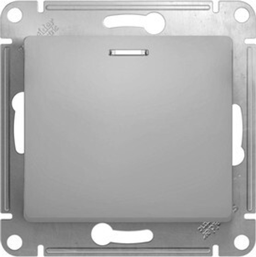Выключатель 1-кл СП с инд. алюминий GSL000313