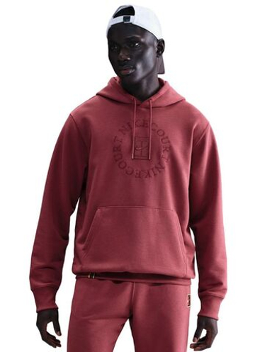 Мужская теннисная кофта Nike Court Heritage French Terry Tennis Pullover - cedar/team red