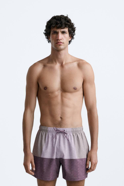 ZARA ПЛАВКИ В ЦВЕТНОМ БЛОКЕ, ФИОЛЕТОВЫЙ