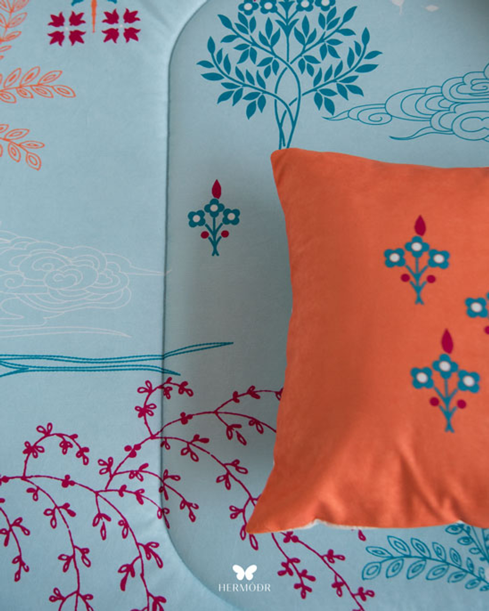 Комплект постельного белья двуспальный Chahar Bagh Hermodr 8 предметов 130220293 Иран