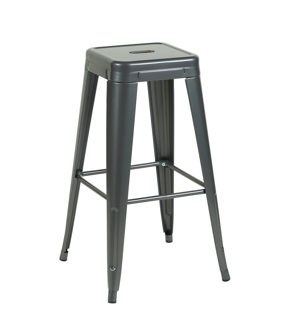 Стул барный TOLIX серебристый матовый KD