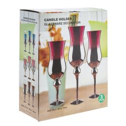 GAEM Набор из 3-х подсвечников, L37 W13 H45 см